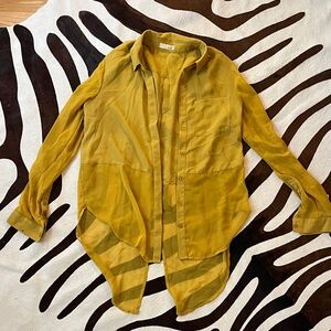 Lush Women's Mustard Button-Down Shirt